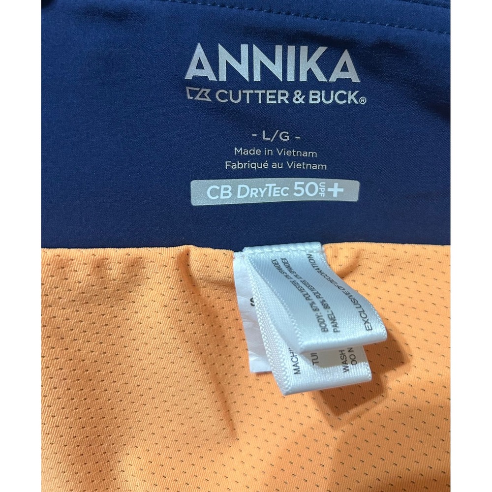 Annika Cutter & Buck Skort Womens L Blue CB DryTec UPF 50+ Golf Tennis Sporty - Picture 3 of 14